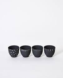 Emiko tea cups charcoal